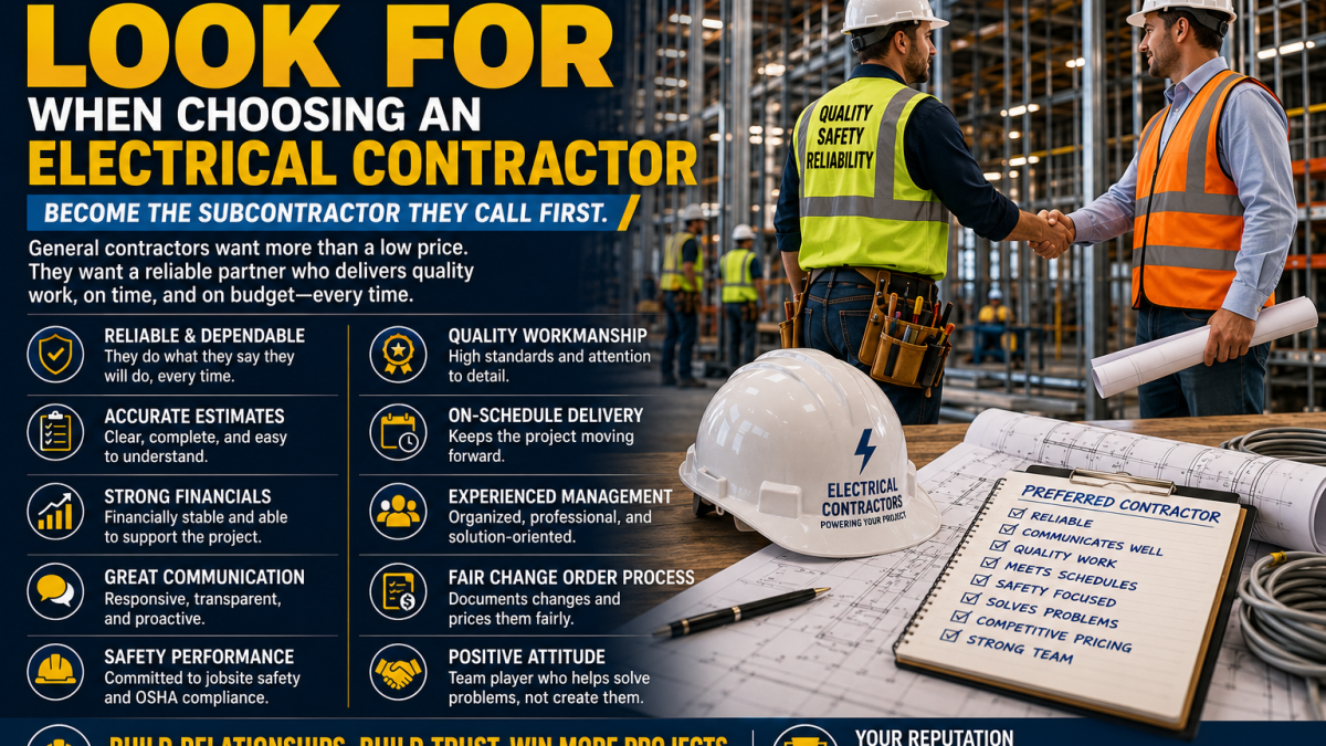 What General Contractors Look for When Choosing an Electrical Contractor